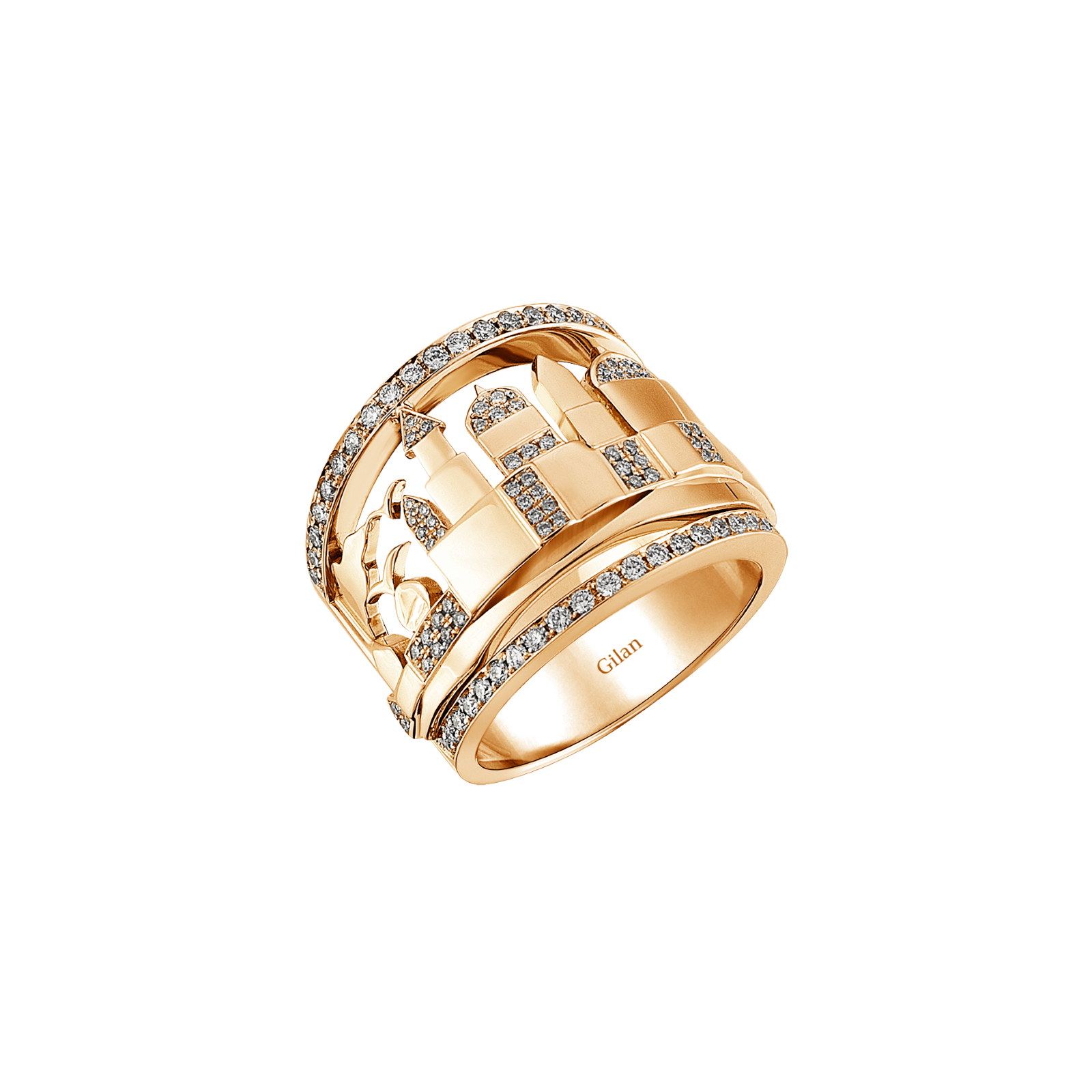 Istanbul City Silhouettes Ring