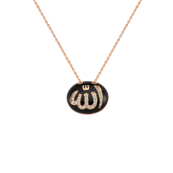 Real Gold Allah Oval Plain Necklace 2439 CWP 1907 – Gold Zone Jewelry